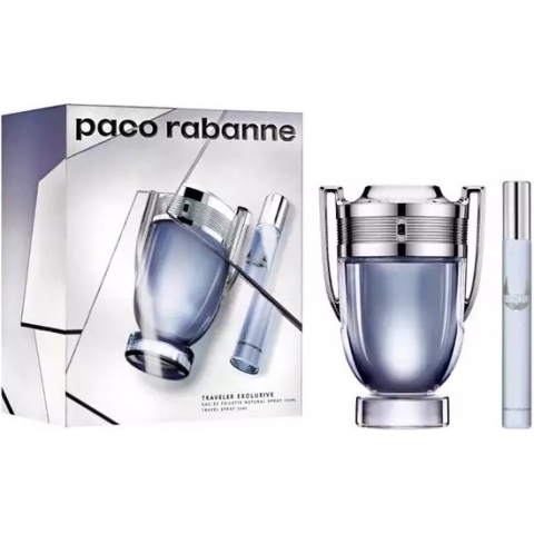 Paco Rabanne Invictus Giftset - 100 ml eau de toilette spray + 20 ml eau de toilette tasspray - cadeauset voor heren