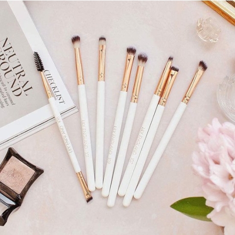 Lily England Eye Makeup Brushes - 8 Piece Professional Eye Blending Make up Brush Set - Oogmake-up Kwasten - Rose Gold