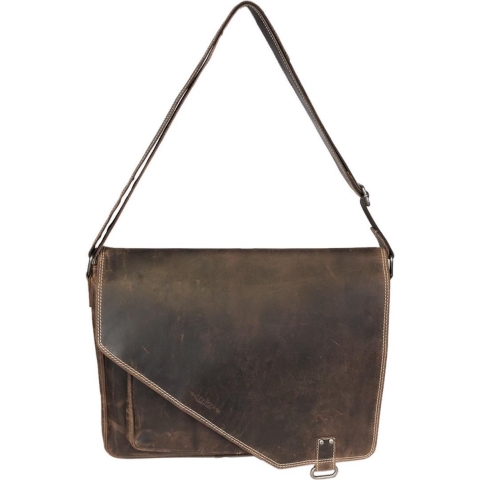 Werktas - Cognac - Stevige Schouderband - Laptoptas - Ruimte voor je laptop tot 15.6 Inches - Tas - Leer