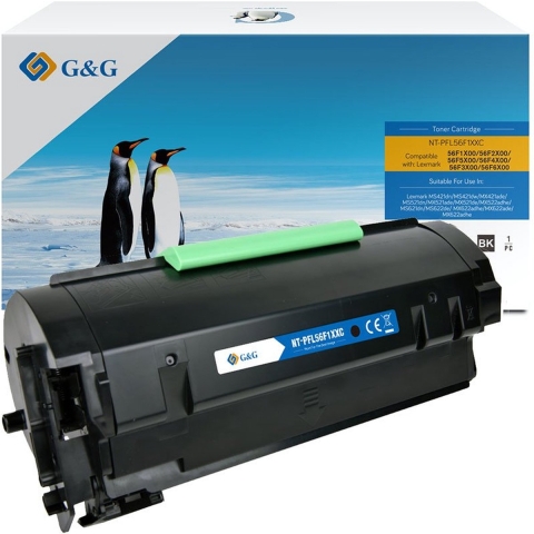 G&G Huismerk Tonercartridge Alternatief voor Lexmark 56F2X00 zwart Huismerk 20000 pagina's