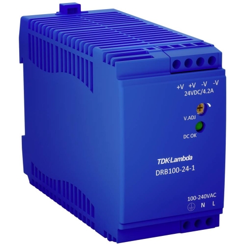 TDK-Lambda DRB100-24-1 DIN-rail netvoeding 24 V/DC 4.2 A 100.8 W Aantal uitgangen: 1 x Inhoud: 1 stuk(s)