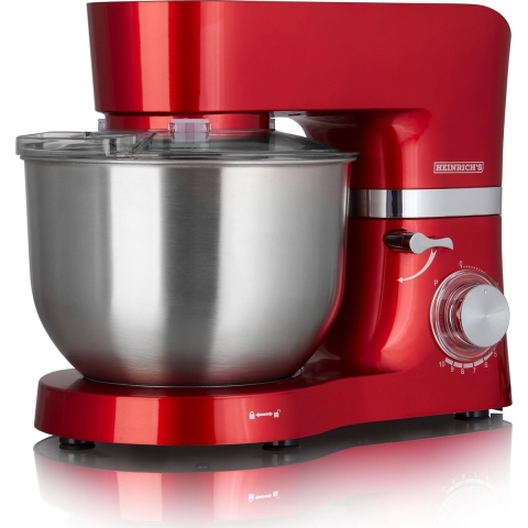 Heinrich´s HKM 6278 - keukenmachine - 1300 Watt - XL - rood.
