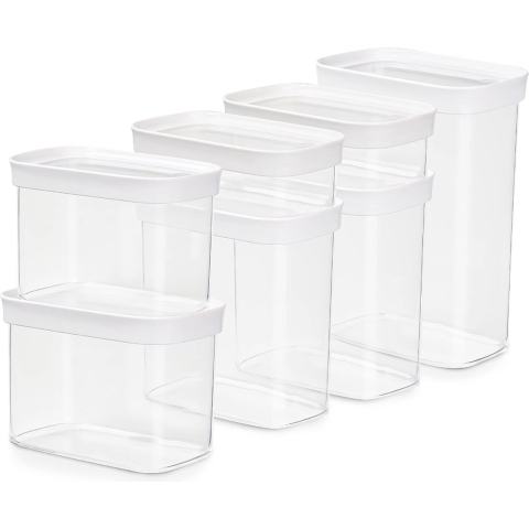 EMSA N1142900, Doos, Rechthoekig, 2,2 l, Transparant, Wit, 450 ml, 1000 ml