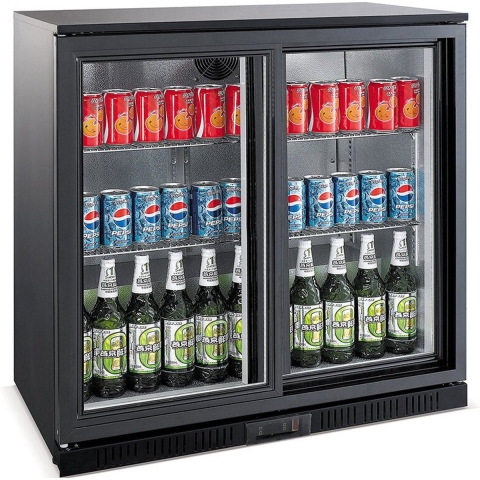 Barkoeler Zwart 2 Schuifdeuren - Combisteel 7527.0045 - Horeca & Professioneel