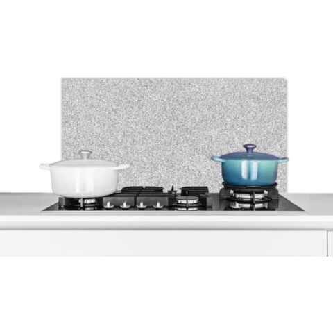 Spatscherm keuken - Kookplaat achterwand - Graniet - Design - Grijs - Achterwand keuken - 80x40 cm - Spatwand - Muurbeschermer