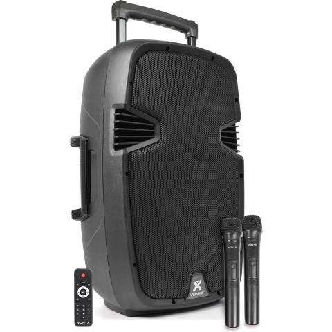Mobiele speaker - Vonyx SPJ-PA912 Bluetooth speaker met verlichting en draadloze microfoon