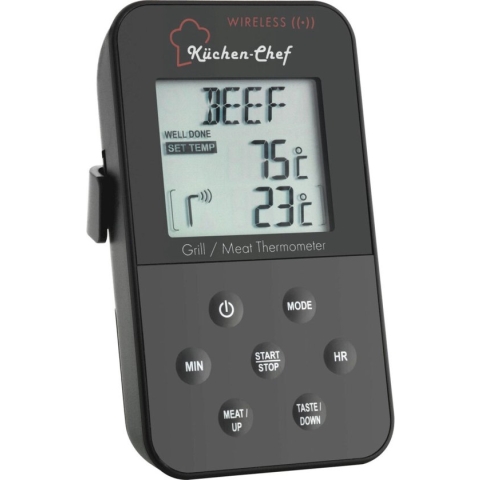 TFA Dostmann 14.1504 Barbecuethermometer Kabelsensor, Alarm, Met timer, Bewaking van kerntemperatuur Langzaam garen, Va