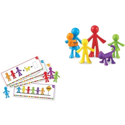 Learning Resources - Familie - Figuren 72 stuks + Opdrachtkaarten - Kleurrijk - Mensenfamilie