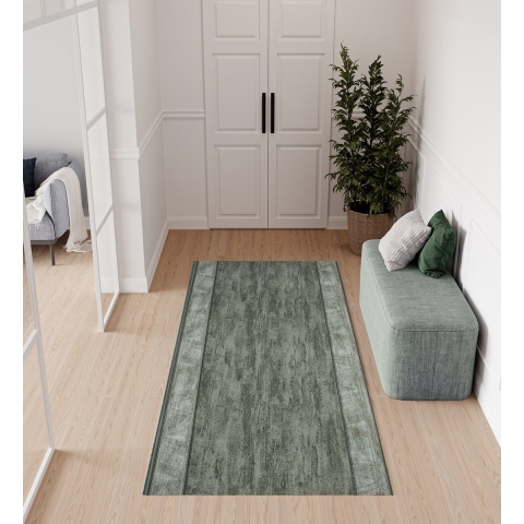 Tapiso Antislip Rubber Mat Groen Gang Woonkamer Rubbermat Tapijt Maat- 80x250