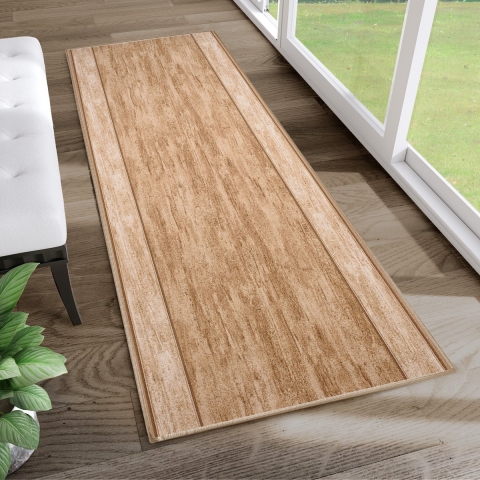 Tapiso Antislip Rubber Lichtbeige Gang Woonkamer Rubbermat Tapijt Maat- 100x300