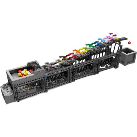 Mould King 26004 MOC-25851 Gemotoriseerde Regenboog Stepper Bal Rolling Machine