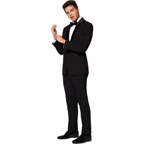 OppoSuits Jet Set Black - Tieners Tuxedo - Chique - Maat: 16 jaar