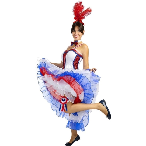 FUNIDELIA Moulin Rouge kostuum voor vrouwen - Maat: L - Wit