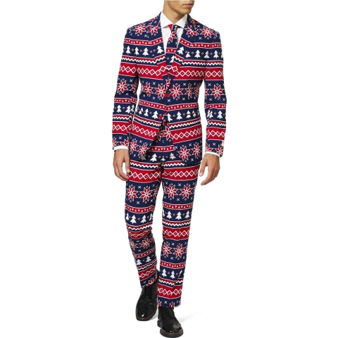OppoSuits Nordic Noel - Mannen Kostuum - Gekleurd - Kerst - Maat 50