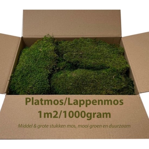 Lappenmos| platmos| geprepareerd 1000gram