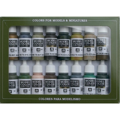 Model Color Set German Camouflage WWII - 16 kleuren - 17ml - 70114