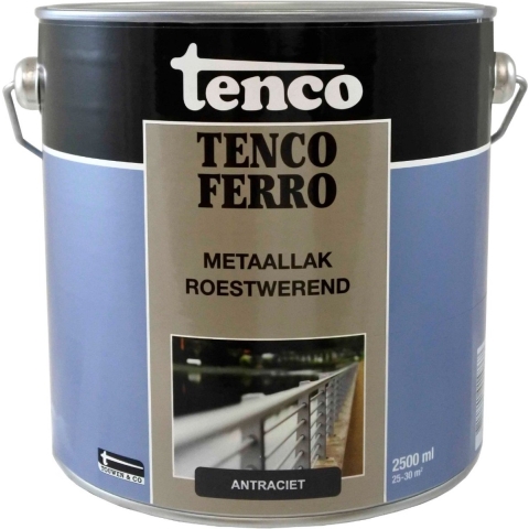 Tenco ferro roestwerende metaallak antraciet - 2,5 liter
