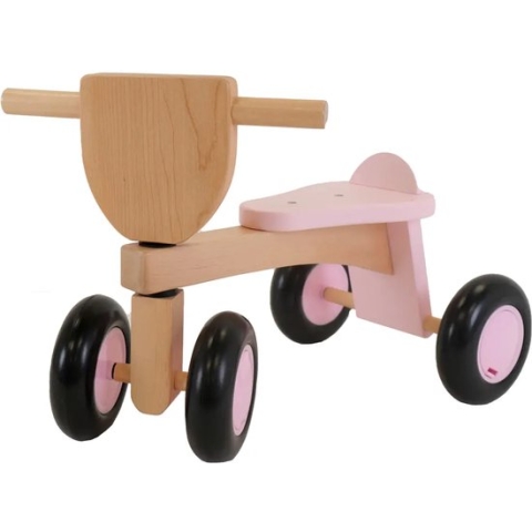 Bandits & Angels houten loopfiets Vintage Rider pink natural - 1 jaar - jongens en meisjes - roze
