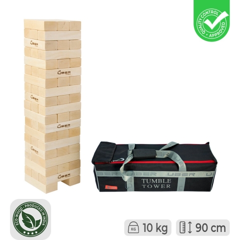 Stapeltoren spel, tot 90 cm hoog, ECO pijnbomenhout Top Kwaliteit Klasse en Geweldig