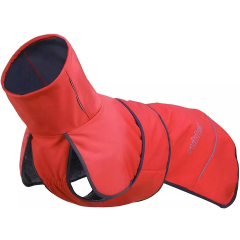 Rukka Pets Windy Thermal Jacket - Warme Softshell jas voor honden - Kleur: Coral red, Maat: Maat 35
