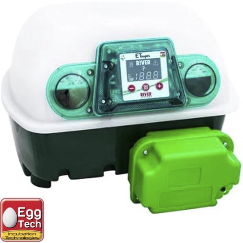 Broedmachine River EggTech12S - Super Automatische Broedmachine voor 12 – 48 eieren met regelbare vochtigheid incl. accessoires - verbeterde versie van Borotto’s oudere modellen