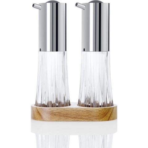 Olie -en Azijn Set met Houder, 75 ml, Acryl - AdHoc | Menage Crystal