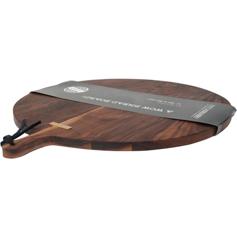 DutchDeluxes XL Ronde Broodplank, 60cm walnoothout