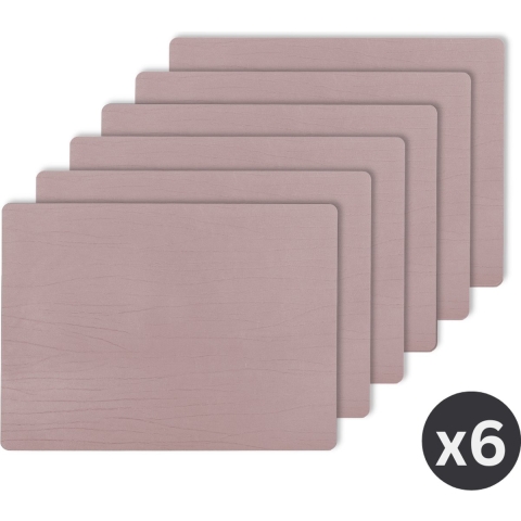 Placemat TITAN rechthoekig, SET/6, 33x45cm, mauve dubbelzijdig