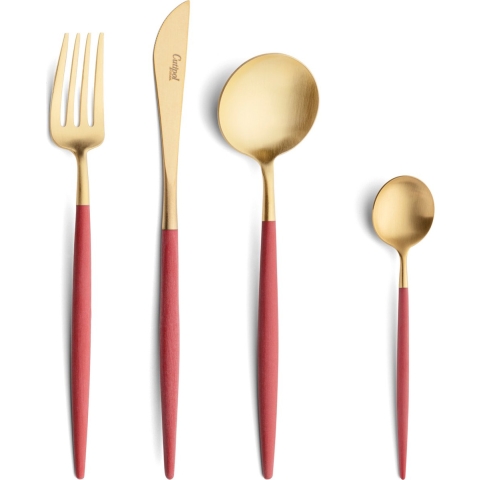 Bestekset 24-delig - Goa - Rood/Goud // Cutipol
