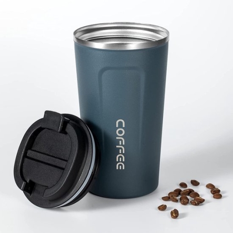 Reiskoffiemok 16oz geïsoleerde mok met lekvrij deksel, lekvrije roestvrijstalen vacuümbekers voor Iced/Hot Coffee-cadeaus voor mama's en papa's