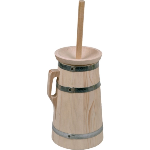 Authentieke houten boterkarn manueel 3 liter