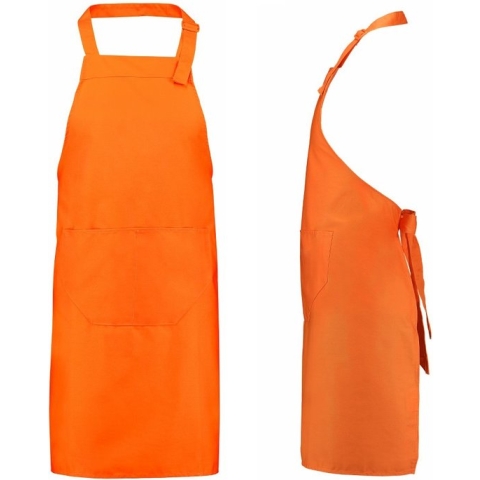 Benza Schort Keukenschort - Oranje  - 70 x 85 cm - 10 stuks