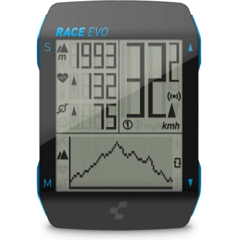 CUBE Fietscomputer SL Evo - Kilometerteller fiets - Hartslag en trapfrequentie - Temperatuur - Met montagesysteem - Draadloos - Zwart