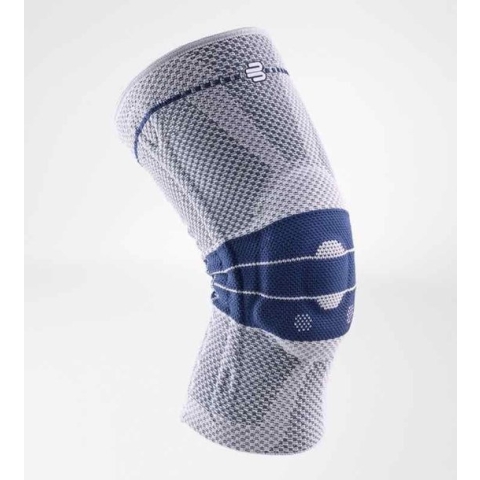 Bauerfeind GenuTrain met Siliconenboord Kniebrace - 2 - Universeel - Grijs