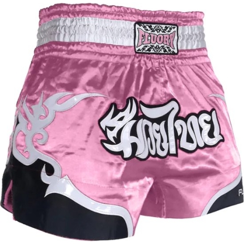 Fluory Muay Thai Short Kickboks Broek Tribal Roze MTSF53 maat XL