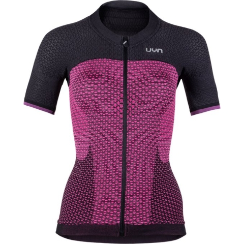 Uyn Alpha Dames Fietsshirt Met Korte Mouwen Slush Roze Charcoal Zwart