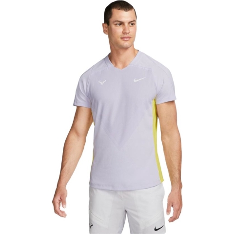 Nike Court Dri Fit Advantage Rafa T-shirt Met Korte Mouwen Mannen Paars - Maat M