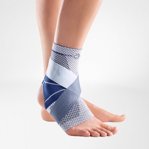 Bauerfeind MalleoTrain S Open Heel Enkelbrace - 1 - Rechts - Grijs
