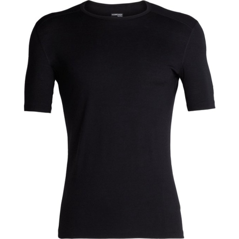 Icebreaker BF 200 Oasis SS Crewe - Heren - Thermoshirt - Zwart