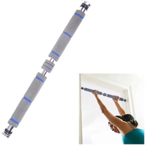 TechLumin - Deur Pull Up Bar - Optrekstang - Sport - Fitness Bar - 60 cm - 100 cm - Zwart