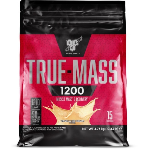 BSN True Mass 1200 - Mass Gainer - Weight Gainer - Vanilla - 15 doseringen (4800 gram)