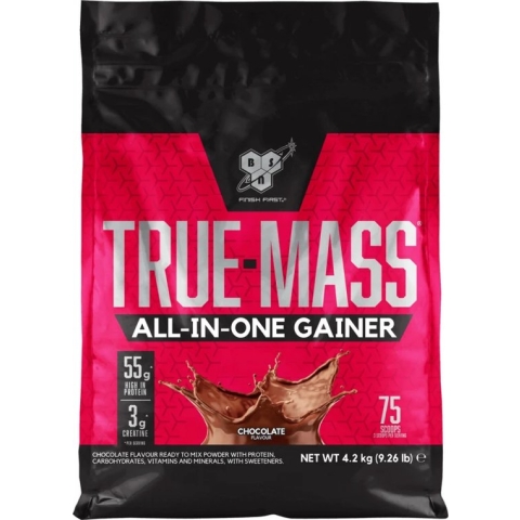 BSN True Mass All-in One Mass Gainer - Weight Gainer - Chocolade - 25 shakes (4200 gram)