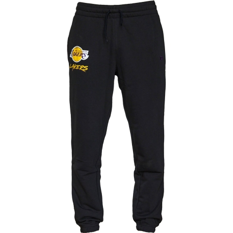 New Era NBA Team Los Angeles Lakers Logo Jogger 60284788, Mannen, Zwart, Broek, maat: L