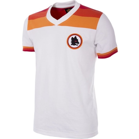 COPA - AS Roma 1978 - 79 Away Retro Voetbal Shirt - XL - Wit