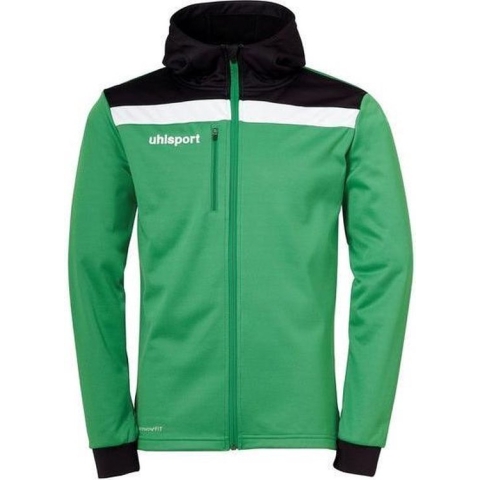 Uhlsport Offense 23 Multi Hood Jacket Groen-Zwart-Wit Maat M