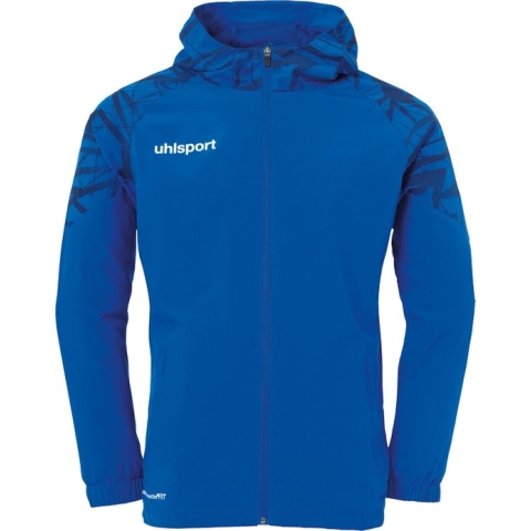 Uhlsport Goal 25 Evo Woven Hood Jacket Azuur Blauw-Marine Maat S