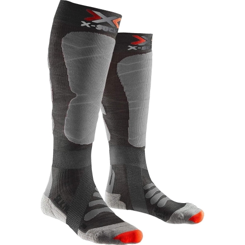 X-socks Skisokken Silk Merino 4.0 Polyamide/wol Grijs Mt 42-44