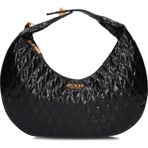 Guess Dema Hobo Schoudertassen Dames - Zwart - Maat ONESIZE