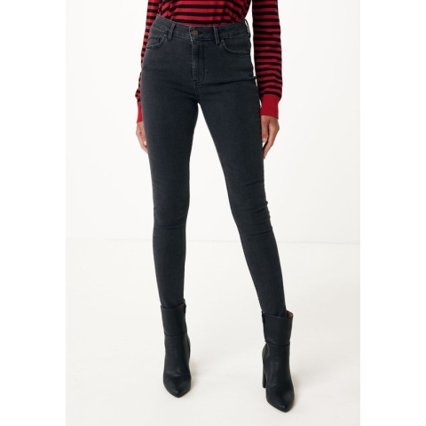 Mexx ANDREA High Waist/ Skinny Leg Jeans Dames - Black Stone - Maat W30 X L30