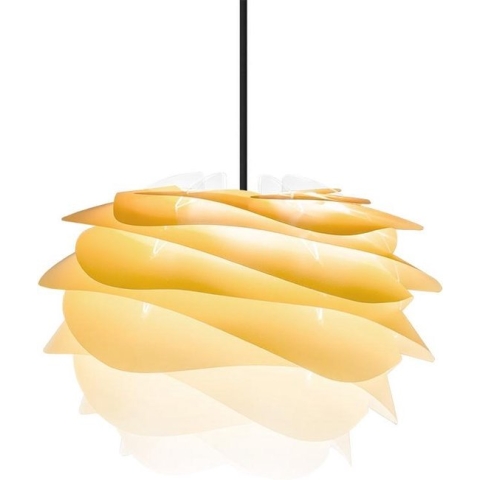 Umage Carmina Mini hanglamp sahara geel - met koordset zwart - Ø 32 cm